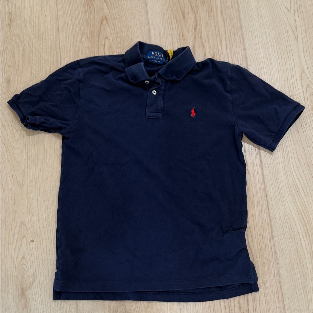 Polo by Ralph Lauren Navy Short-Sleeve Polo with Red Pony